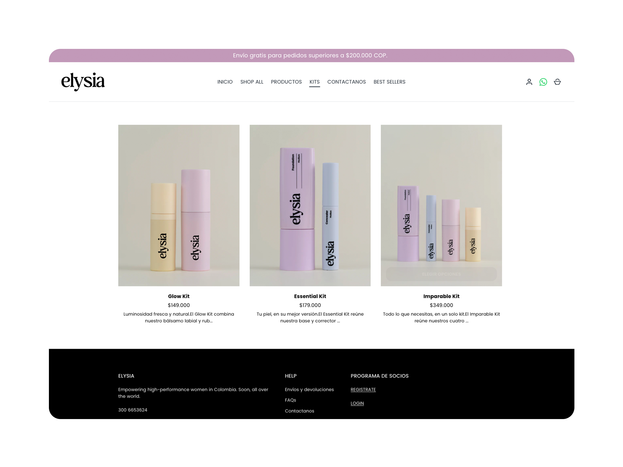 Desktop product page for Liquid Foundation showing large product image, color swatches, price, quantity selector, and Add to Cart/Buy Now buttons